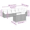 vidaXL Sofa Set mit Kissen 8 pcs Schwarz Poly-Rattan