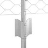 vidaXL Zaun mit Pfosten Silber 0,6 x 50 m Stahl