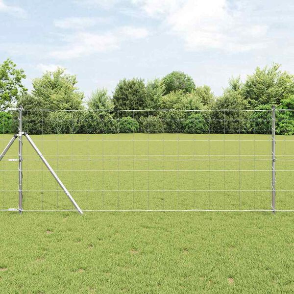 vidaXL Zaunpfosten Galvanisiert 50 x 1 m Stahl