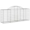 vidaXL Gabionen mit Hochbogen 11 Stk. 200x50x80/100cm Verzinktes Eisen