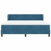 vidaXL Boxspringbett mit Matratze Dunkelblau 180 x 200 cm Samt