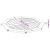 vidaXL Tischplatte 60x60x2 cm Achteckig Massivholz Akazie