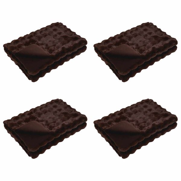 vidaXL Kunstfell Kaninchenfell Decke 4 pcs Kamel 130 x 150 cm