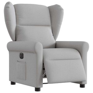 vidaXL Relaxsessel Elektrisch Wolkengrau Stoff