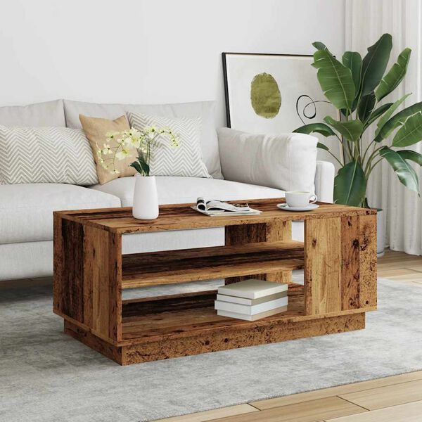 vidaXL Couchtisch Altholz-Optik 102x55x43 cm Holzwerkstoff