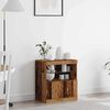 vidaXL LED-Sideboard Braun 60,5 x 37 x 67 cm Holzwerkstoff