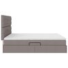 vidaXL Aufbewahrungsbett mit Matratze Taupe 180 x 200 cm Kunstleder