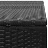 vidaXL M&uuml;lltonnenbox f&uuml;r 4 Tonnen Schwarz 305x78x120 cm Poly Rattan
