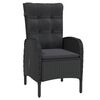 vidaXL 3-tlg. Garten-Essgruppe Poly Rattan Schwarz