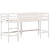 vidaXL Hochbett mit Leiter und Dach Wei&szlig; 90x190 cm Massivholz Kiefer