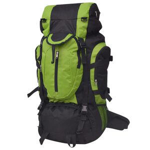 vidaXL Wanderrucksack XXL 75 L Schwarz und Gr&uuml;n