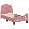 vidaXL Kinderbettgestell mit Kopfteil Rosa 70 x 140 cm Samt