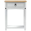 vidaXL Konsolentisch Wei&szlig; 55 x 35 x 73 cm Massives Kiefernholz