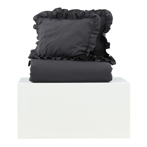 Venture Home Bettw&auml;sche-Set Levi 220x240 cm Baumwolle Anthrazit