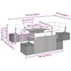 vidaXL Garten-Sofa-Set mit Speicher 9 pcs Schwarz Poly Rattan