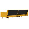 vidaXL Schlafsofa 2-Sitzer mit 2 Kissen Gelb Stoff