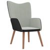 vidaXL Relaxsessel Hellgrau Samt und PVC