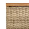 vidaXL Gartentruhe Beige 110x50x54 cm Poly Rattan Akazienholz