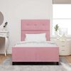 vidaXL Boxspringbett mit Kopfteil Rosa 120 x 200 cm Samt