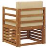 vidaXL Outdoor-Sofagarnitur mit Kissen Natur 67 x 63 x 73 cm
