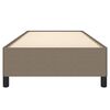 vidaXL Bettgestell ohne Matratze Taupe 90x200 cm Stoff