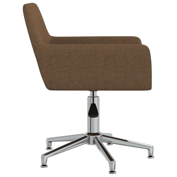 vidaXL Esszimmerst&uuml;hle 6 Stk. Drehbar Braun Stoff
