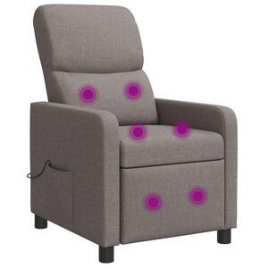 vidaXL Massage Relaxsessel Taupe Polyester