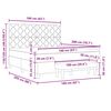 vidaXL Boxspringbett mit Kopfteil Taupe 160 x 200 cm Stoff