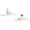vidaXL Schwebende Wandregale 2 Stk. Wei&szlig; 60x23,5x3,8cm MDF