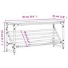 vidaXL Schuhregal Sonoma-Eiche 90x30x45 cm Holzwerkstoff