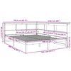 vidaXL Massivholzbett mit Regal ohne Matratze 140x200 cm Kiefernholz