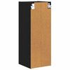 vidaXL H&auml;ngeschrank Schwarz Eichen-Optik 30 x 29,5 x 80 cm