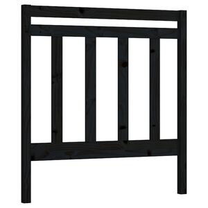 vidaXL Kopfteil Schwarz 96x4x100 cm Massivholz Kiefer