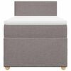 vidaXL Boxspringbett mit Matratze Taupe 80x200 cm Stoff