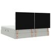 vidaXL Aufbewahrungsbett mit Matratze Hellgrau 200 x 200 cm Samt
