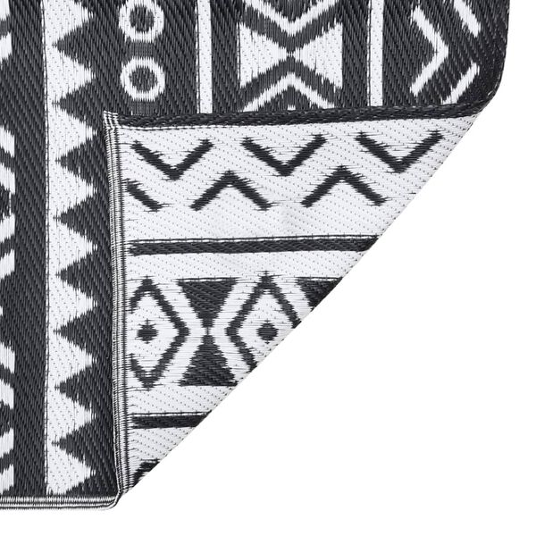 vidaXL Outdoor-Teppich ARAKIL Schwarz 140x200 cm PP