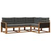 vidaXL Outdoor-Sofagarnitur 4 stk. Natur und Anthrazit