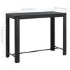vidaXL 7-tlg. Garten-Bar-Set mit Armlehnen Poly Rattan Schwarz
