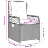vidaXL 9-tlg. Garten-Essgruppe mit Kissen Schwarz Poly Rattan