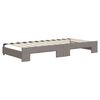 vidaXL Tagesbett Ausziehbar mit Matratzen Taupe 90x200 cm Stoff
