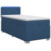 vidaXL Boxspringbett mit Matratze und LED Blau 90 x 190 cm Stoff