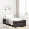 vidaXL Bettgestell mit Matratze mit Matratze 2 pcs Hellbraun Stoff