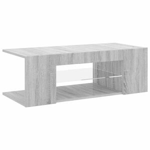 vidaXL TV-Schrank mit LED-Leuchten Grau Sonoma 90x39x30 cm
