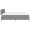 vidaXL Boxspringbett mit Matratze Hellgrau 180 x 200 cm Stoff