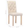 vidaXL Esszimmerst&uuml;hle 4 Stk. Creme Stoff