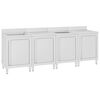 vidaXL Gastro-Sp&uuml;lenunterschrank 240x60x96 cm Edelstahl
