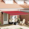 vidaXL Einziehbare Markise Rot 400 x 350 cm Polyester und Stahl