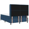 vidaXL LED Boxspringbett mit Matratze Blau 140 x 200 cm Stoff