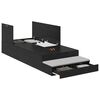 vidaXL Aufbewahrungsbettgestell Schwarz Eichen-Optik 100 cm