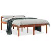 vidaXL Seniorenbett Wachsbraun 135x190 cm Massivholz Kiefer